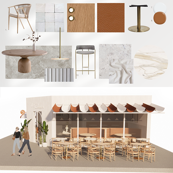 Ishoa Scozzafava, Interior Design Online Diploma, cafe project